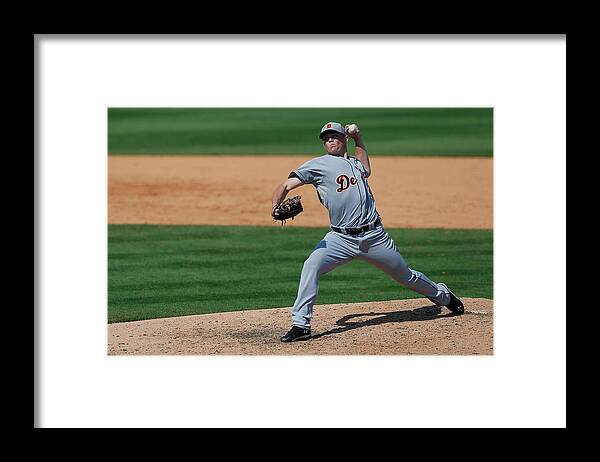 American League Baseball Framed Print featuring the photograph Detroit Tigers V St Louis Cardinals by Stacy Revere