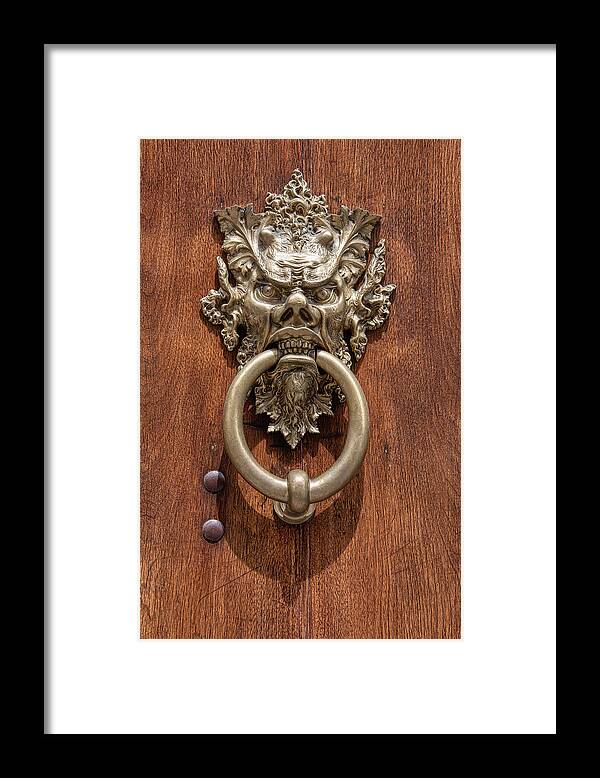 Devil Framed Print featuring the photograph Devil Door of Venice by David Letts