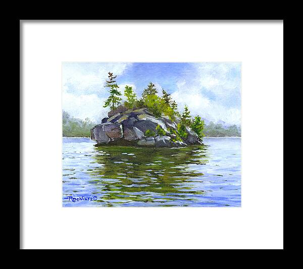 Island Framed Print featuring the painting Devil's Oven by Richard De Wolfe