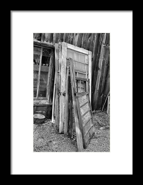 Windows Framed Print featuring the photograph Devoted Destitution- vertical by Michiale Schneider