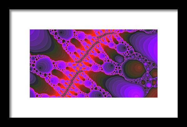 Space Framed Print featuring the digital art Diagonal Canyon Purple by Don Northup