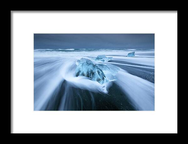 Iceland Framed Print featuring the photograph Diamond Beach by Rob Davies