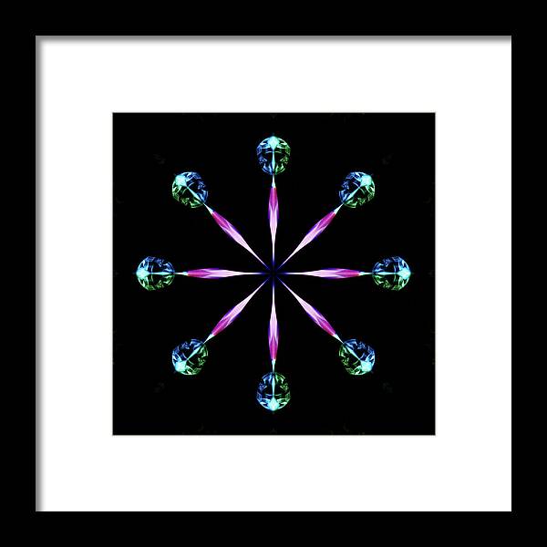 Abstract Framed Print featuring the photograph Diamond Wheel by Steve Purnell