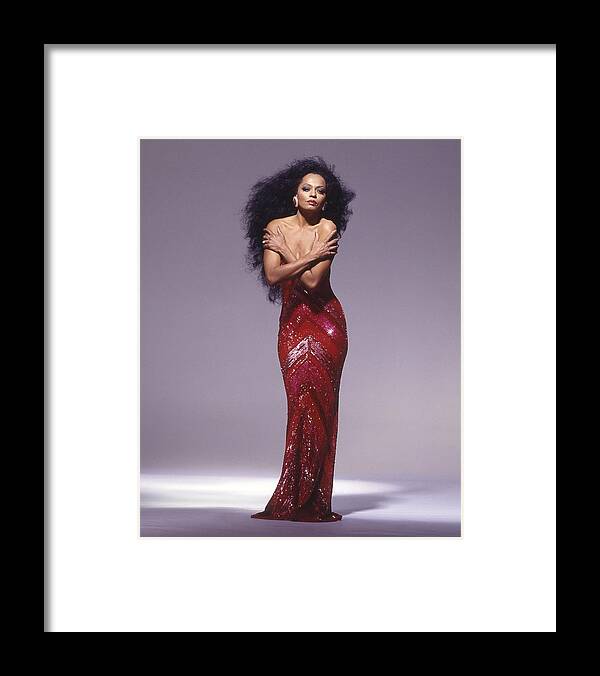 Singer Framed Print featuring the photograph Diana Ross Portrait Session by Harry Langdon