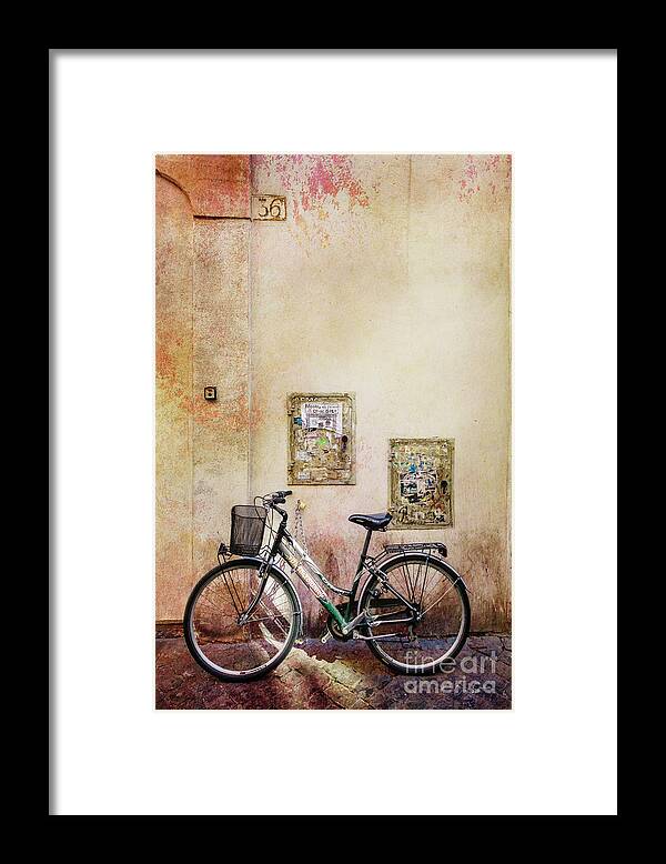 Roma Framed Print featuring the photograph DiBartolomei Bicycle by Craig J Satterlee