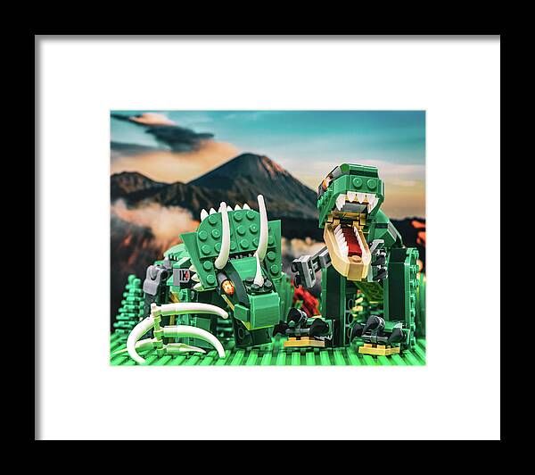 Lego Framed Print featuring the photograph Dino Friends by Joseph Caban