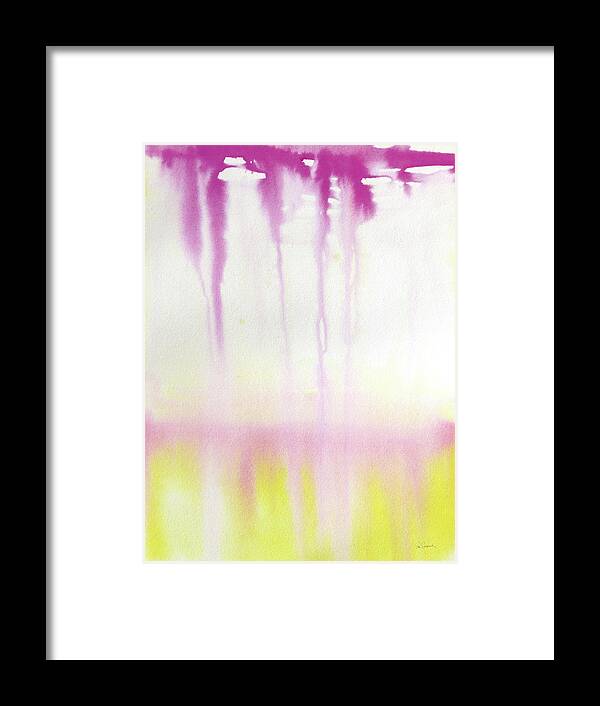 Abstract Framed Print featuring the painting Dip Dye I by Sue Schlabach