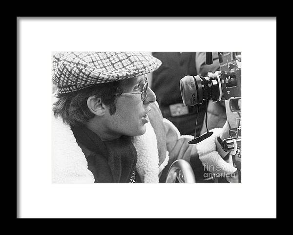 People Framed Print featuring the photograph Director William Friedkin Looking by Bettmann