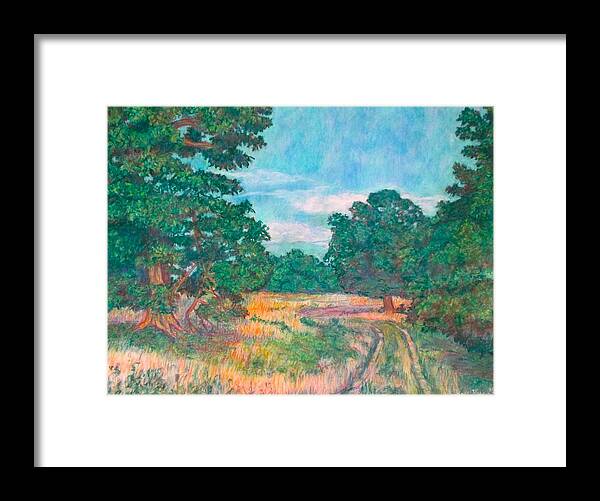 Landscape Framed Print featuring the painting Dirt Road Near Rock Castle Gorge by Kendall Kessler