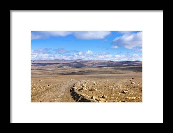 Scenics Framed Print featuring the photograph Dirt Road Sprengisandur Central Iceland by Mlenny