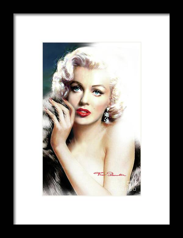 Marilyn Monroe Framed Print featuring the painting Diva MM 169 R by Theo Danella