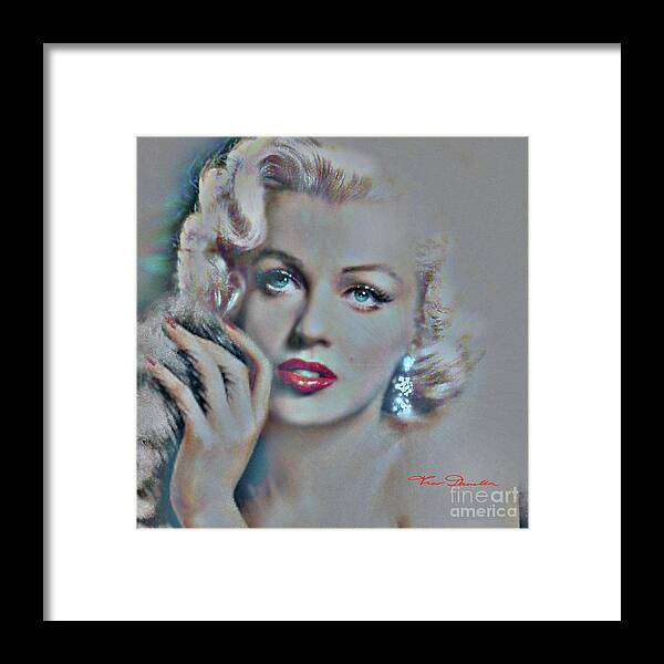 Marilyn Monroe Framed Print featuring the painting Diva MM glam by Theo Danella