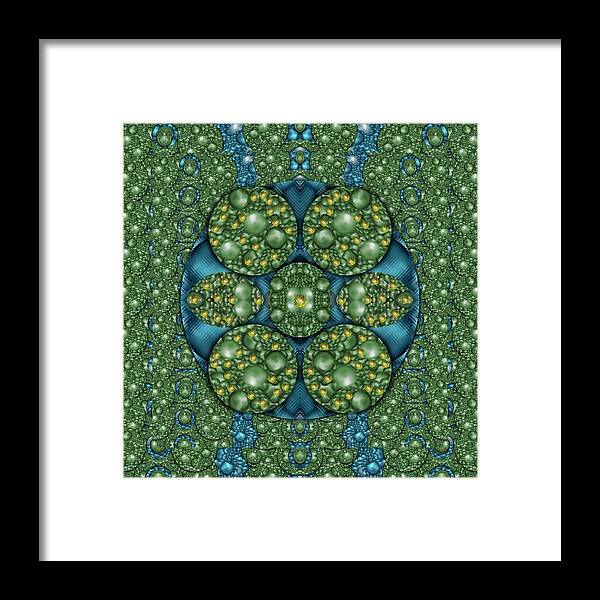 Flower Framed Print featuring the mixed media Divine pearl flower shining of life by Pepita Selles