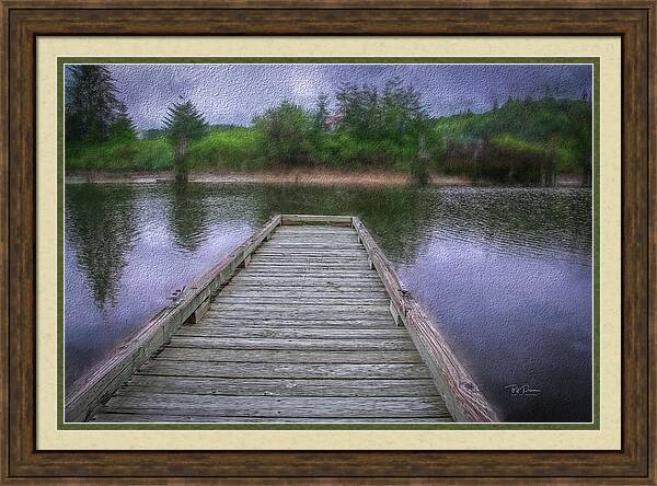 Dock Framed Print featuring the photograph Dock in Painting by Bill Posner