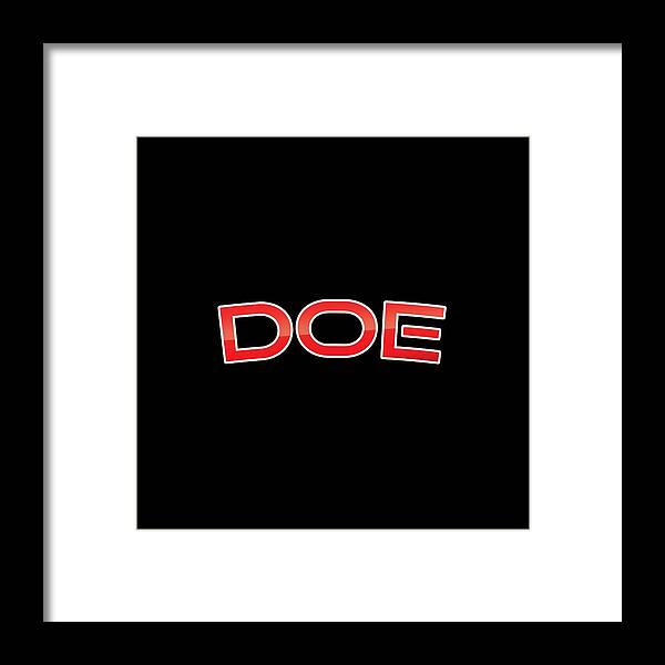 Doe Framed Print featuring the digital art Doe by TintoDesigns