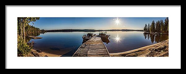 Dog Lake Framed Print featuring the photograph Dog Lake Panorama by Joe Holley