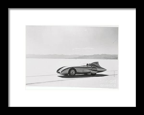 People Framed Print featuring the photograph Donald Healey Driving Car He Designed by Bettmann