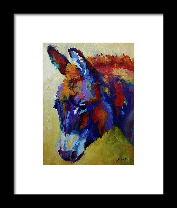 Donkey Xiii Framed Print featuring the painting Donkey Xiii by Marion Rose