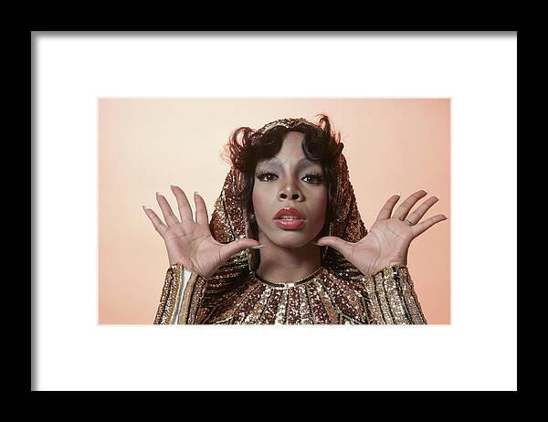 People Framed Print featuring the photograph Donna Summer by Fin Costello