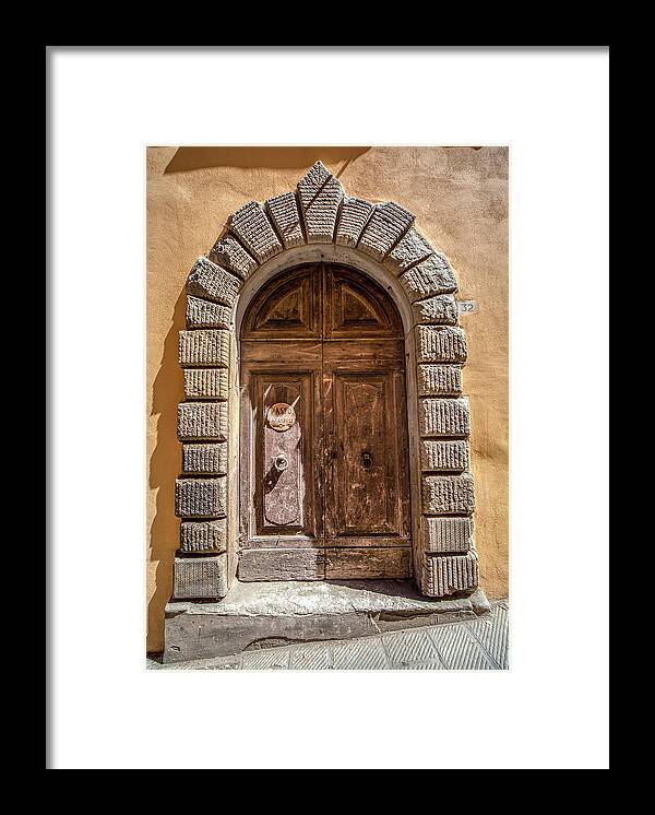 Tuscany Framed Print featuring the photograph Door Thirty Two of Tuscany by David Letts