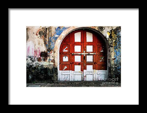 Doors Of India Framed Print featuring the photograph Doors of India - Garage Door by M G Whittingham