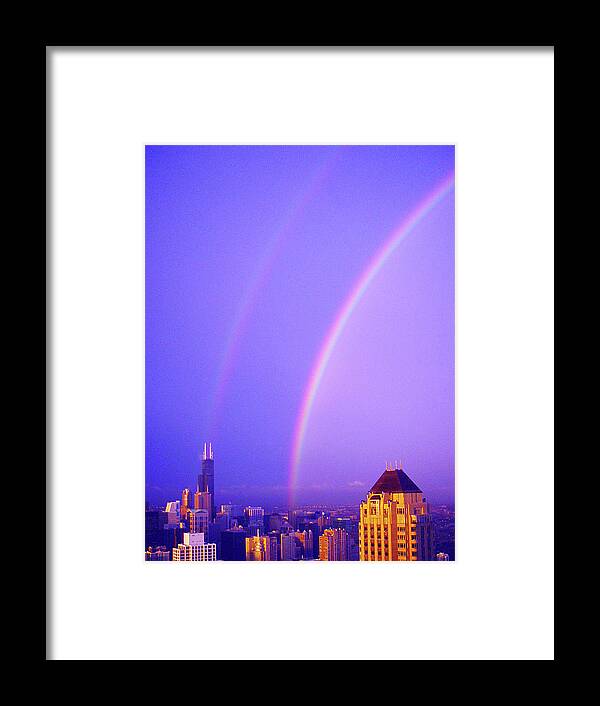 Outdoors Framed Print featuring the photograph Double Rainbow Over by Image By Douglas R. Siefken