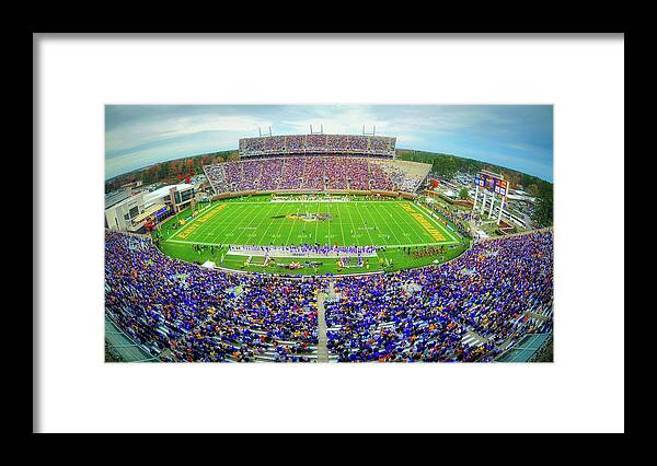 Dowdy-ficklen Stadium Framed Print featuring the photograph Dowdy - Ficklen Stadium - East Carolina University by Mountain Dreams