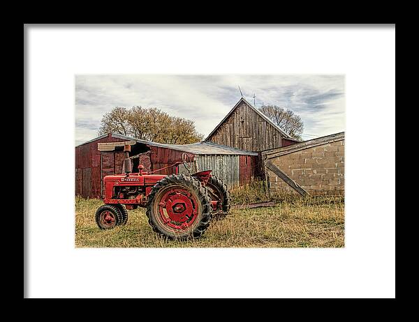 Tractor Framed Print featuring the photograph Down on the Farm by Alana Thrower