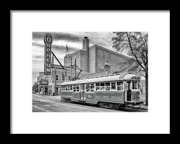 Memphis Framed Print featuring the photograph Downtown Memphis - Black and White by Susan Rissi Tregoning