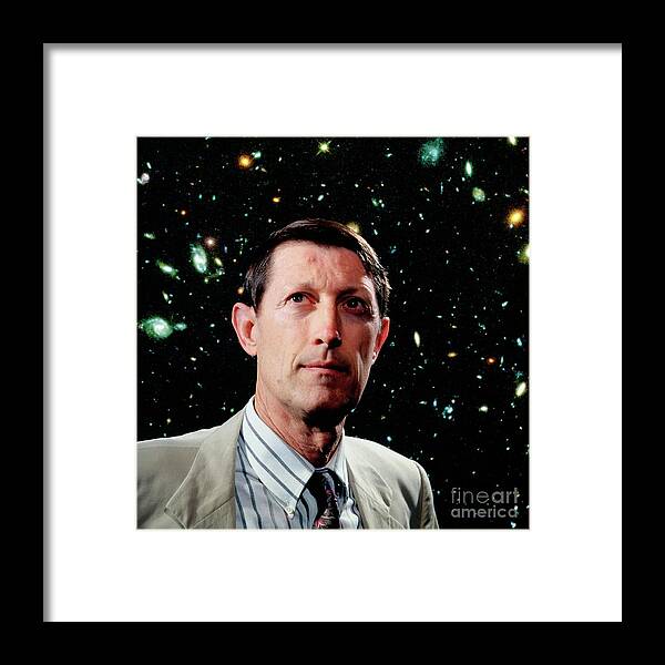 Director Framed Print featuring the photograph Dr Robert Williams With Hubble Deep Field by David Parker/science Photo Library