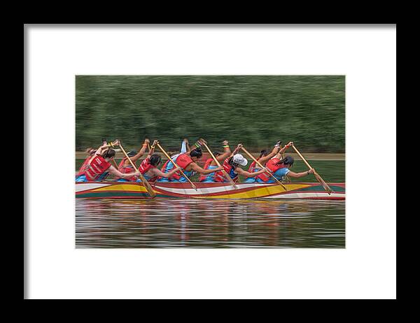  Framed Print featuring the photograph Dragon Boat Race 4 by Jenny J Rao