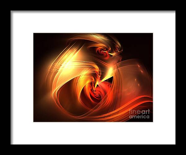 Apophysis Framed Print featuring the digital art Dragon Glow by Kim Sy Ok