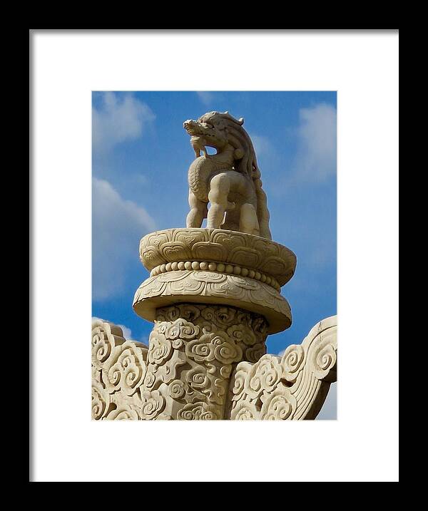 Dragon Framed Print featuring the photograph Dragon on Top by Kerry Obrist