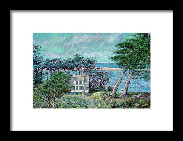 Seascape Framed Print featuring the painting Drakes Bay Habitation by Tom Pittard