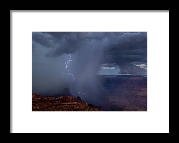 Lightning Framed Print featuring the photograph Dramatic Sky by John J. Chen