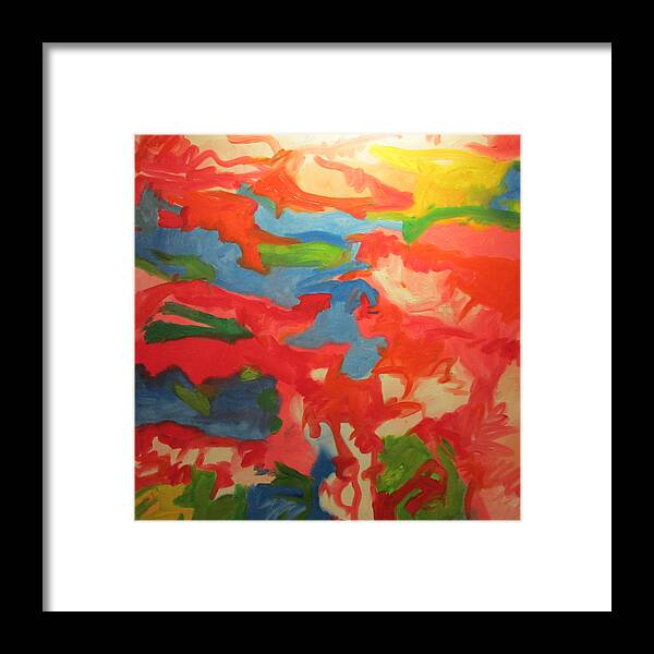 Abstract Framed Print featuring the painting Dream 909 by Steven Miller