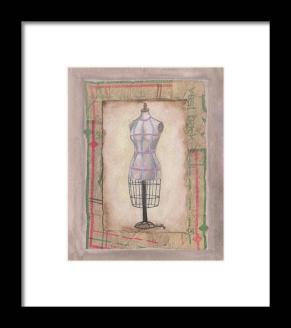 Dress Framed Print featuring the painting Dress Forms I by Mary Beth Baker