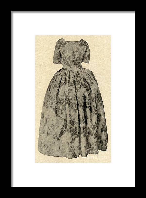 Barbados Framed Print featuring the drawing Dress Of Buff Chine Silk by Print Collector