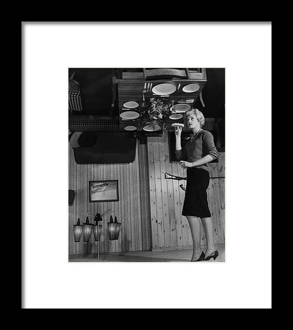 People Framed Print featuring the photograph Drink Standing On Her Head At by Keystone-france