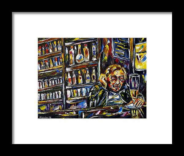 Drinking Man Framed Print featuring the painting Drinker by Mirek Kuzniar