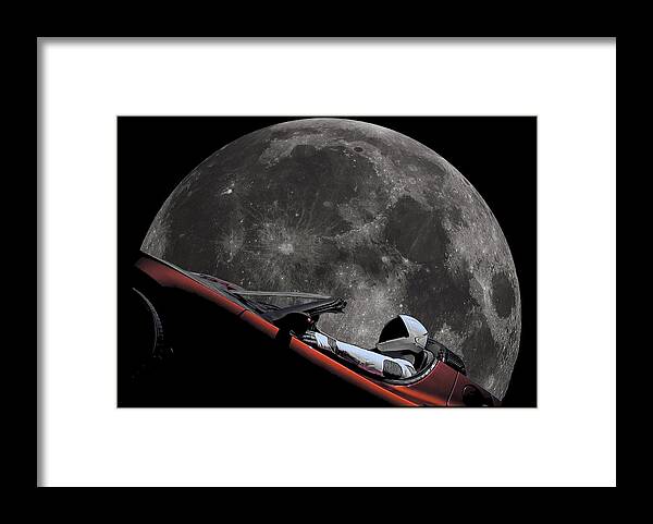Dont Panic Framed Print featuring the photograph Driving Around The Moon by Filip Schpindel