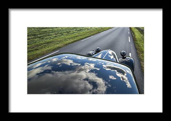 Driving Framed Print featuring the photograph Driving by Viggo Johansen