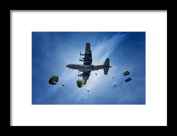 Parachute Framed Print featuring the photograph Drop Zone by Rooswandy Juniawan