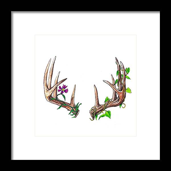 Druid Framed Print featuring the drawing Druid by Aaron Spong
