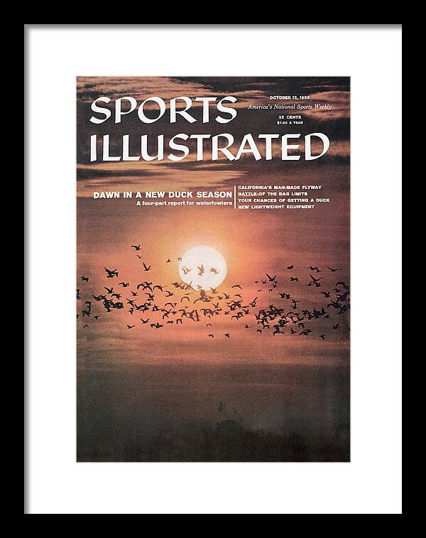 Magazine Cover Framed Print featuring the photograph Duck Hunting Sports Illustrated Cover by Sports Illustrated
