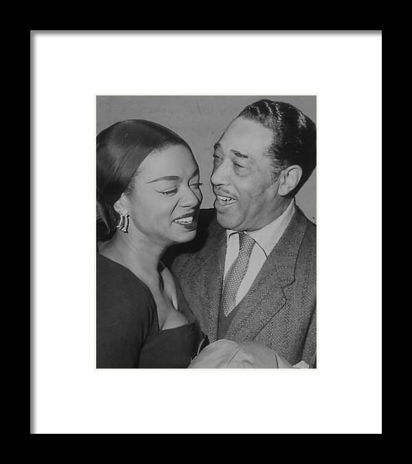 Musical Conductor Framed Print featuring the photograph Duke Ellington And Hazel Scott by Afro Newspaper/gado