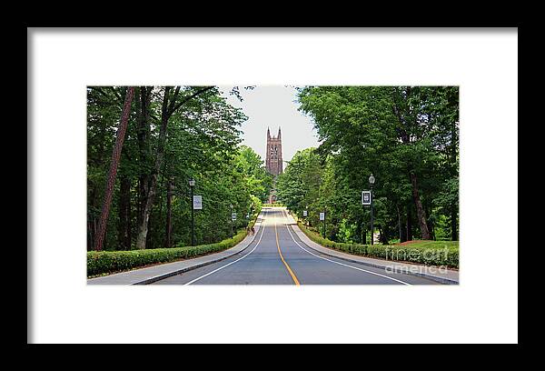 Duke University Framed Print featuring the photograph Duke University Chapel Drive 3529 by Jack Schultz
