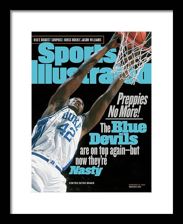 Sports Illustrated Framed Print featuring the photograph Duke University Elton Brand, 1999 Jimmy V Classic Sports Illustrated Cover by Sports Illustrated