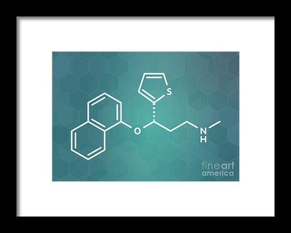 Duloxetine Framed Print featuring the photograph Duloxetine Antidepressant Drug by Molekuul/science Photo Library