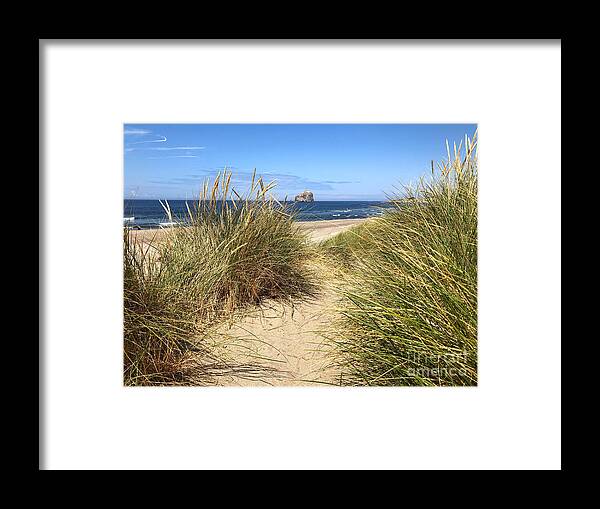 Sea Framed Print featuring the photograph Dune Beach Path by Jeanette French